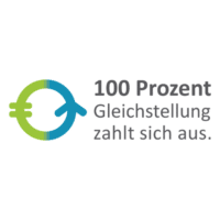 Logo 100 Prozent – Gleichstellung zahlt sich aus.