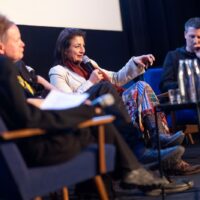 Kulturstadträtin Veronica Kaup-Hasler beim Podiumsgespräch